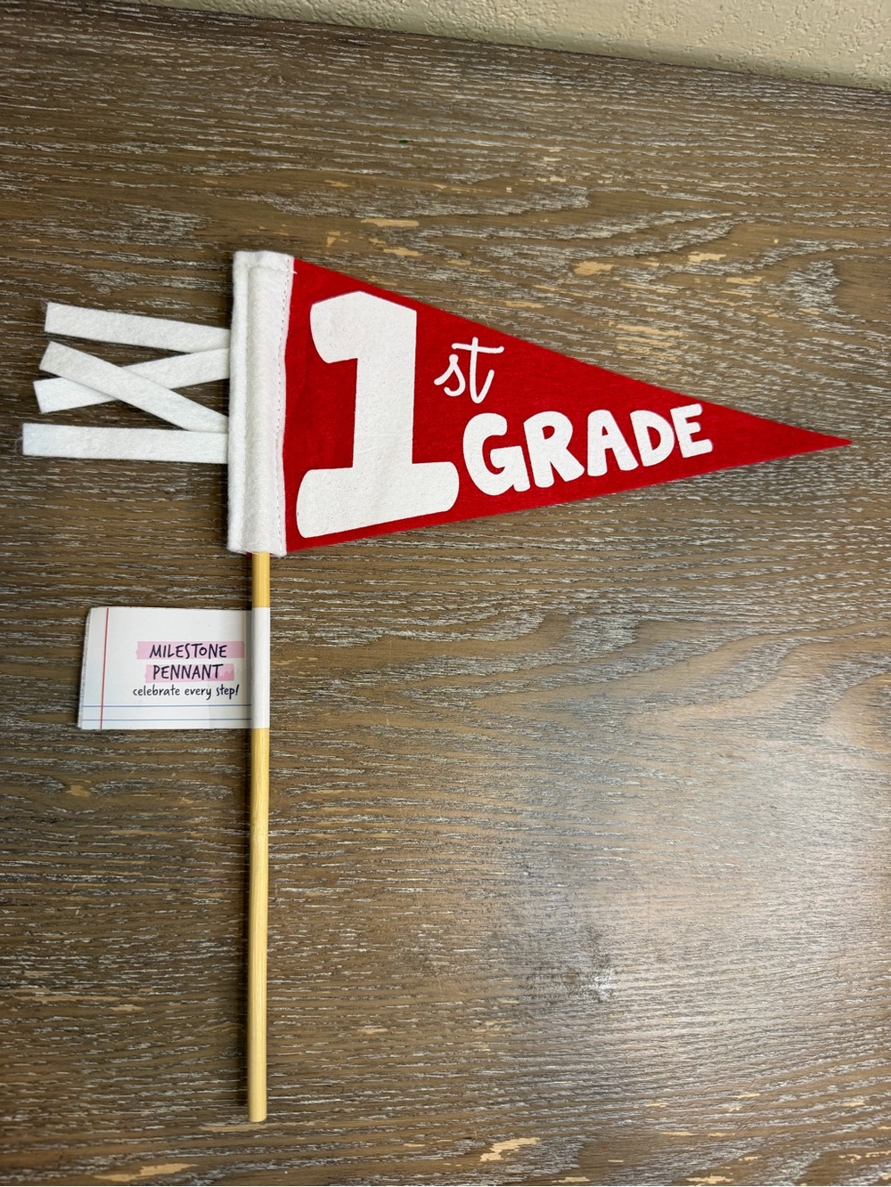 Target Bullseye Felt Flag “First Day of 1st Grade”